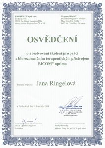 Biorezonance Litoměřice - Jana Ringelová