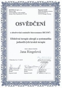 Biorezonance Litoměřice - Jana Ringelová
