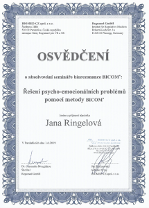 Biorezonance Litoměřice - Jana Ringelová